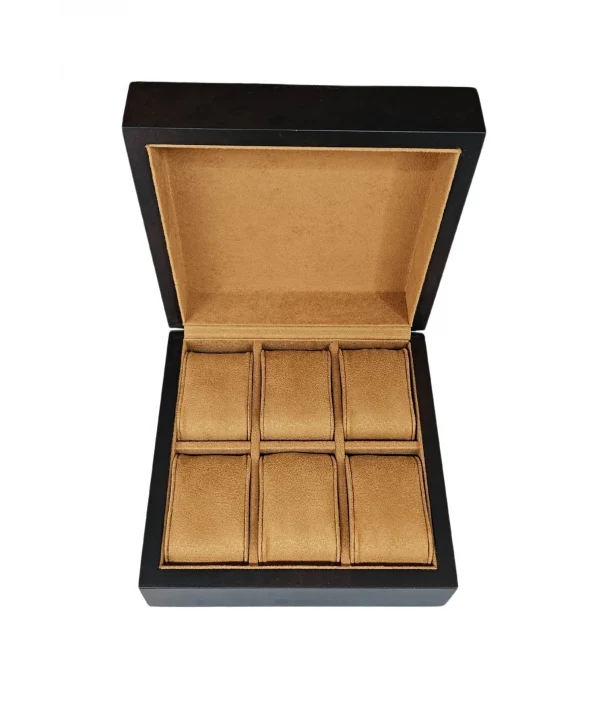 Ahşap Koleksiyonluk Lüx 6 Lı Saat Çantası,kutusu (Lake) Kahve