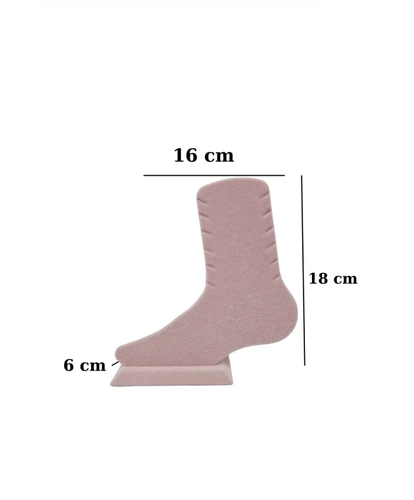 Ayak Şeklinde Süet Halhal ve Bileklik Stand Mankeni Pembe