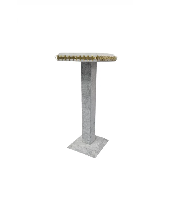 Ayaklı Kolye Zincir & Kolye ve Tesbih Standı (44 metal askılı) (10 X30 Cm) Gri