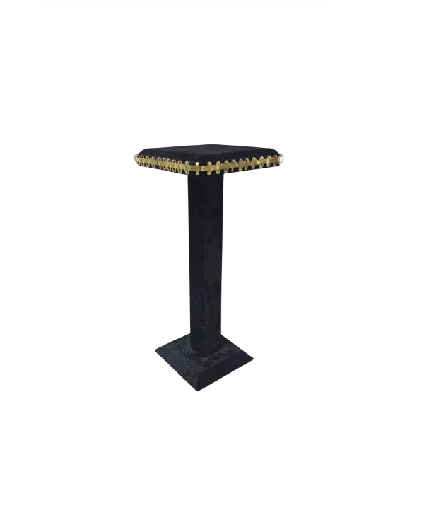 Ayaklı Kolye Zincir & Kolye ve Tesbih Standı (44 metal askılı) (10 X30 Cm) Siyah