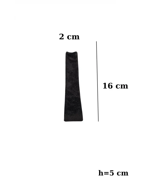 Bileklik Standı Süet Tekli Lastikli İnce Siyah (2x16 cm)