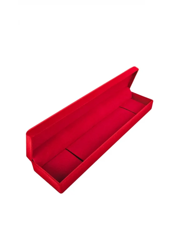 Bileklik & Tesbih Ve Kalem Kutusu Geniş Kadife (6 cm) Kırmızı