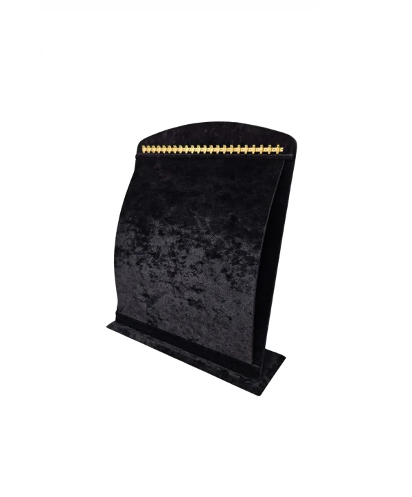 Bombeli Kolye Zincir & Kolye Standı (22 metal askılı) (26 X35 Cm) Siyah