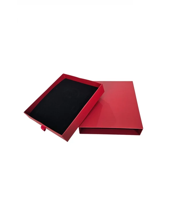 Bordo Çekmeceli Mega Kolye&set Karton Kutusu (20x22 cm) (içi Süngerli)