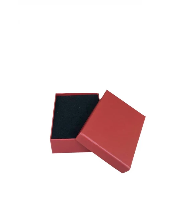 Bordo Sert Kolye& Mini Set Kutusu 24 Lü Paket( Içi Süngerli )