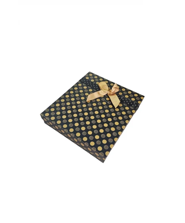 Büyük Set Kutusu Karton Fiyonklu Desenli Sert (17x20 Cm) (içi Süngerli)