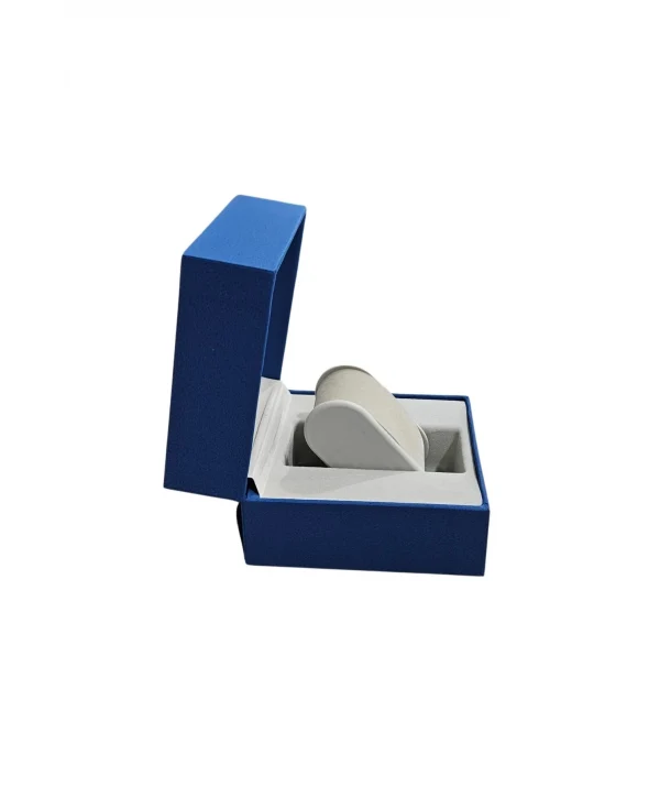 Cilt Bezi Menteşeli Aparatlı Saat Kutusu (Mavi)