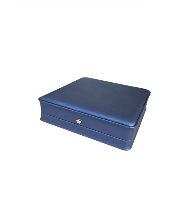 Deri Büyük Set (19X19 Cm) Kutusu Lüks (Mavi)