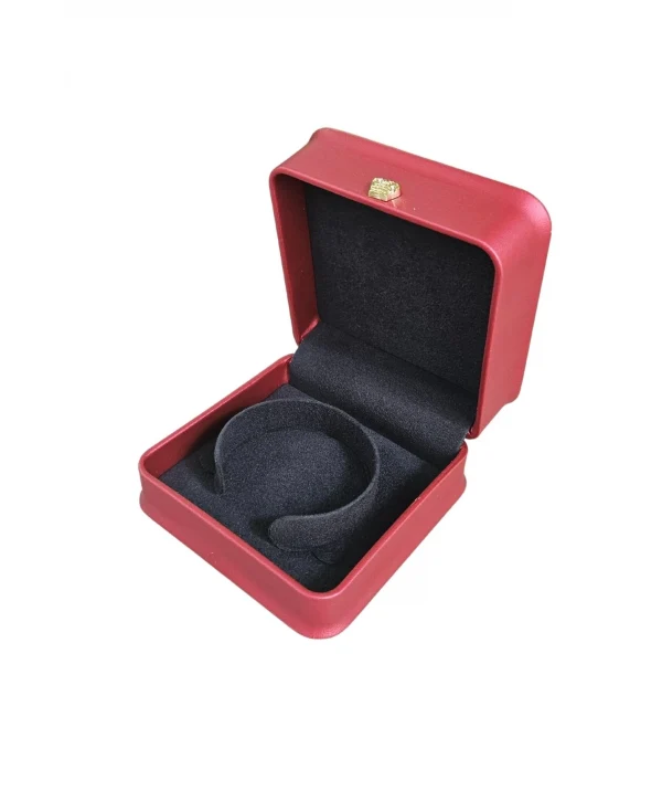 Deri Kelepçe & Bilezik Kutusu Lüks (Kırmızı)