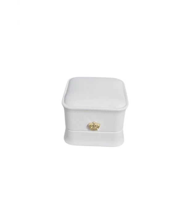 Deri Küpe Kutusu Lüks (Beyaz)