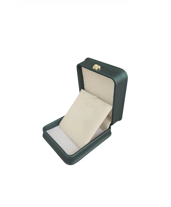 Deri Mini Boy (7X8 Cm) Kolye Kutusu Lüks (Yeşil)