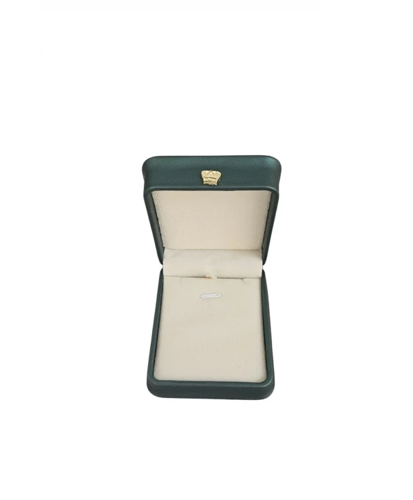 Deri Mini Boy (7X8 Cm) Kolye Kutusu Lüks (Yeşil)