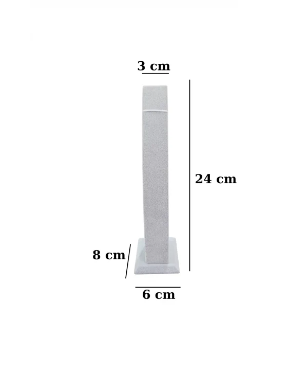 Dik Bileklik Standı Süet Tekli Lastikli Gri (24 cm)