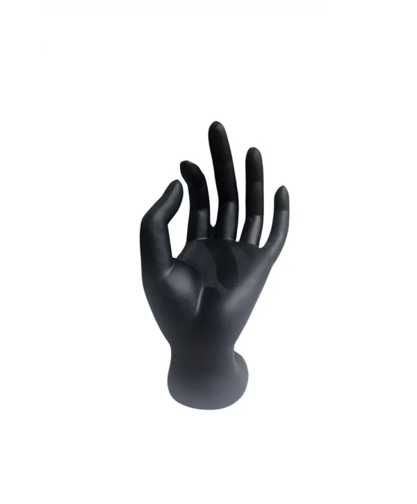 El Şeklinde Polyester Yüzük Standı Mankeni Siyah (ithal)