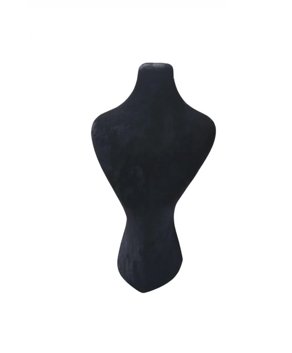 İnci Kolye & Gerdanlık Sergileme Mankeni Siyah Süet 34 Cm 3.boy