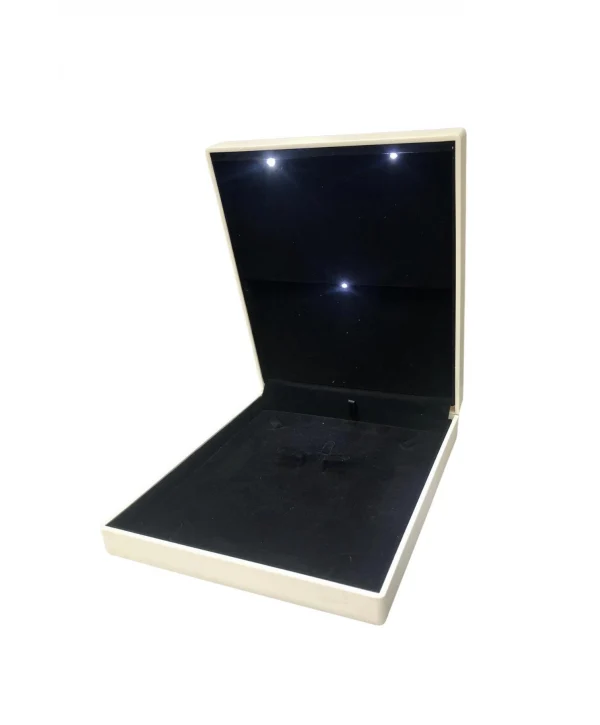 Işıklı Büyük Set Kutusu Beyaz 19x22 Cm