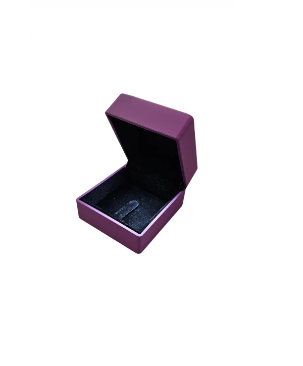 Işıklı Yüzük & Alyans Kutusu Mor