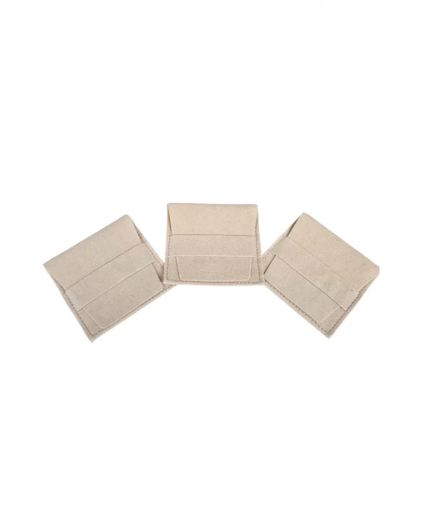 Kadife (Kemerli)Süet Kese Krem 10 Adet 8x8 Boy Takı, Altın Kesesi