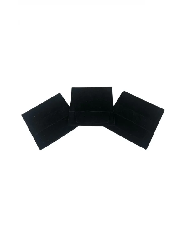 Kadife (Kemerli)Süet Kese Siyah 25 Adet 8x8 Boy Takı, Altın Kesesi