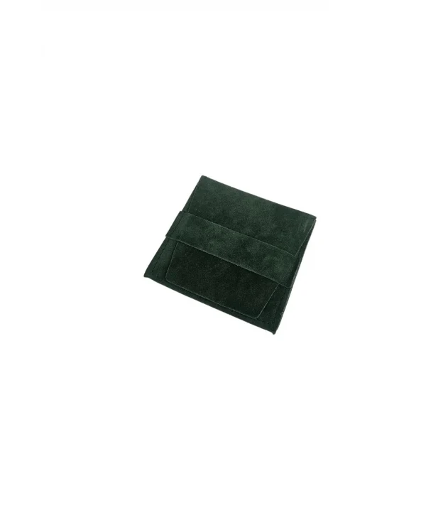 Kadife (Kemerli)Süet Kese Yeşil 10 Adet 8x8 Boy Takı, Altın Kesesi