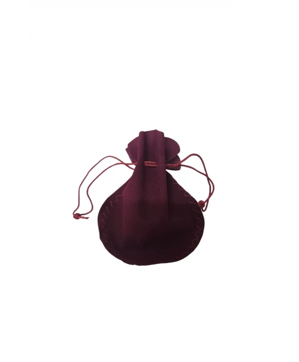 Kumaş Kese Bordo 100 Adet 11x14 Boy Takı, Altın Kesesi (ipli & Büzgülü)