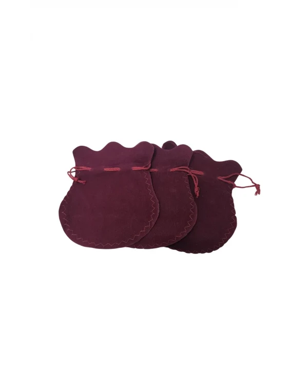 Kumaş Kese Bordo 100 Adet 11x14 Boy Takı, Altın Kesesi (ipli & Büzgülü)