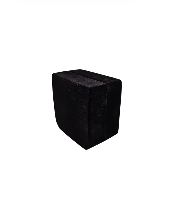 Kadife Menteşeli Saat &Bilezik Kutusu (Siyah)