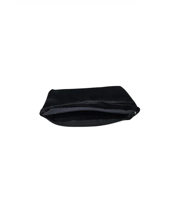 Kadife (SÜET)Cüzdan Kese Siyah 25 Adet 12x19 Boy Takı, Altın Kesesi (FERMUARLI)