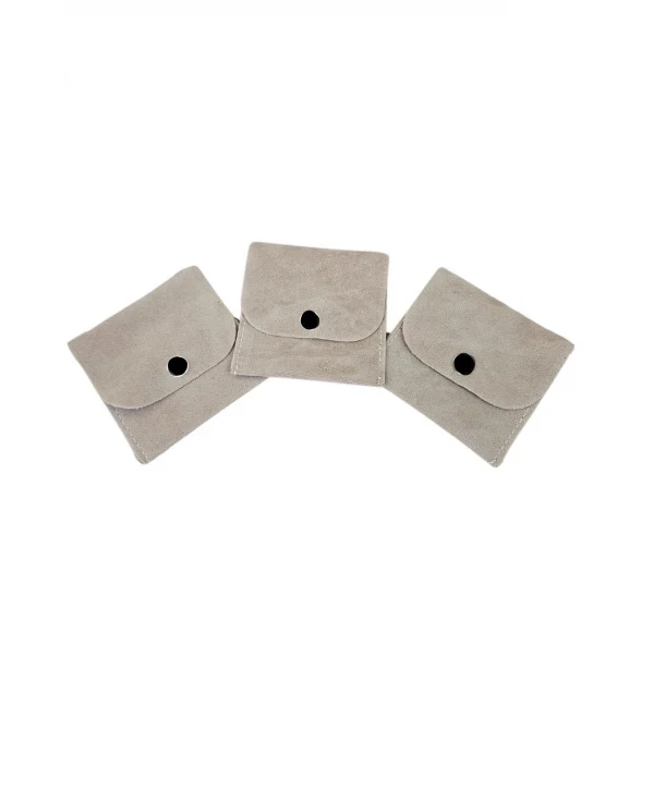 Kadife (SÜET) Zarf Kese Bej 25 Adet 7x7 cm Boy Takı, Altın Kesesi (ÇITÇITLI)