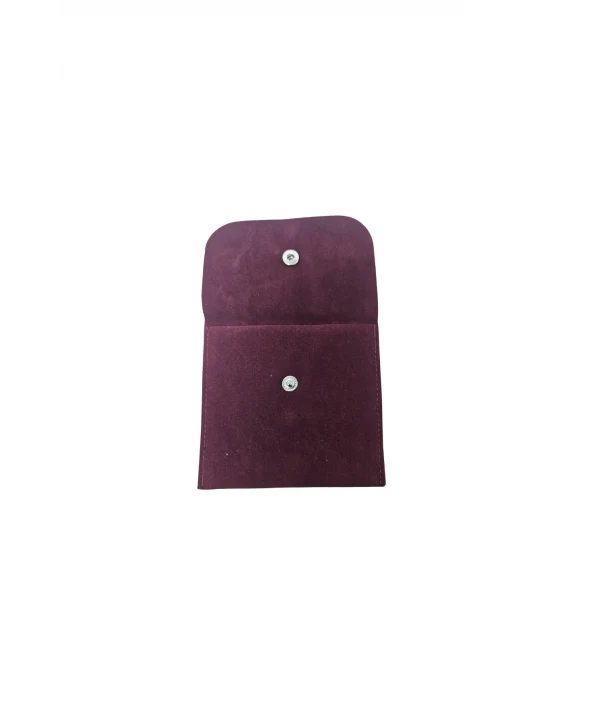 Kadife (SÜET) Zarf Kese Bordo 10 Adet 10x10 cm Boy Takı, Altın Kesesi (ÇITÇITLI)
