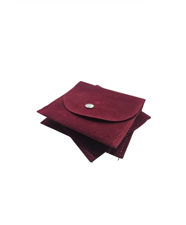 Kadife (SÜET) Zarf Kese Bordo 10 Adet 8x10 Boy Takı, Altın Kesesi (ÇITÇITLI)