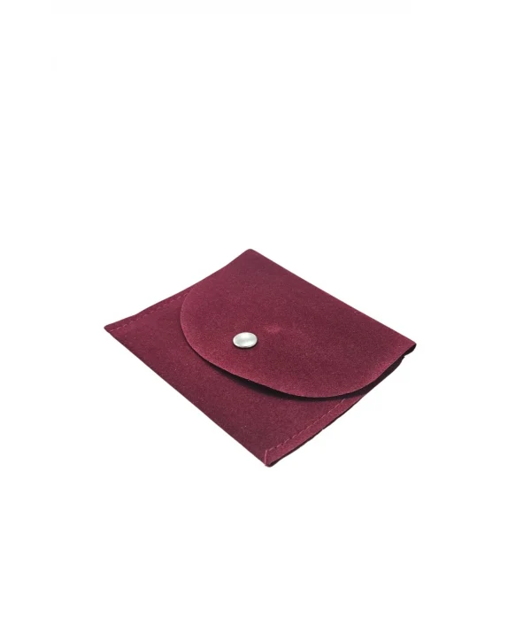 Kadife (SÜET) Zarf Kese Bordo 50 Adet 8x10 Boy Takı, Altın Kesesi (ÇITÇITLI)