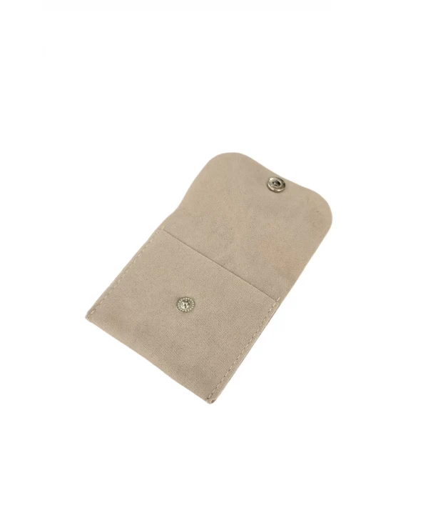 Kadife (SÜET) Zarf Kese Krem 50 Adet 7x7 cm Boy Takı, Altın Kesesi (ÇITÇITLI)