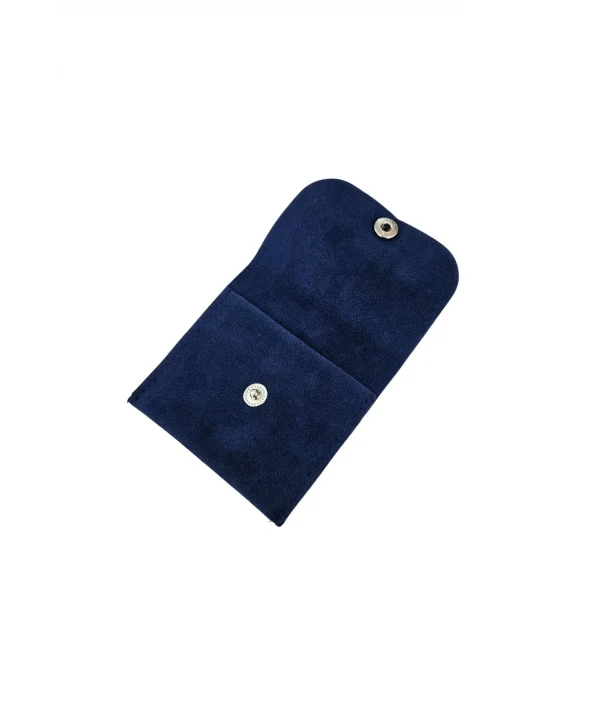 Kadife (SÜET) Zarf Kese Lacivert 10 Adet 7x7 cm Boy Takı, Altın Kesesi (ÇITÇITLI)