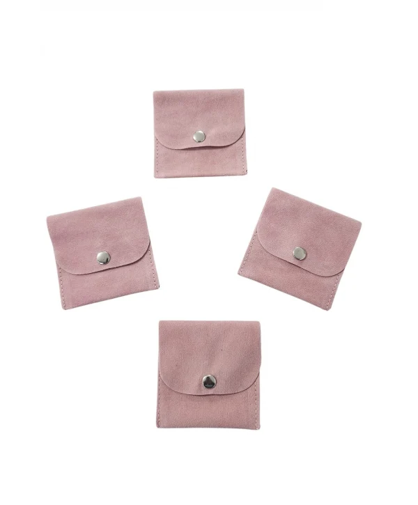 Kadife (SÜET) Zarf Kese Pudra 50 Adet 7x7 cm Boy Takı, Altın Kesesi (ÇITÇITLI)