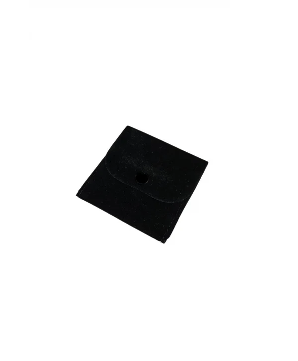 Kadife (SÜET) Zarf Kese Siyah 50 Adet 7x7 cm Boy Takı, Altın Kesesi (ÇITÇITLI)