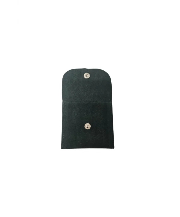 Kadife (SÜET) Zarf Kese Yeşil 10 Adet 7x7 cm Boy Takı, Altın Kesesi (ÇITÇITLI)