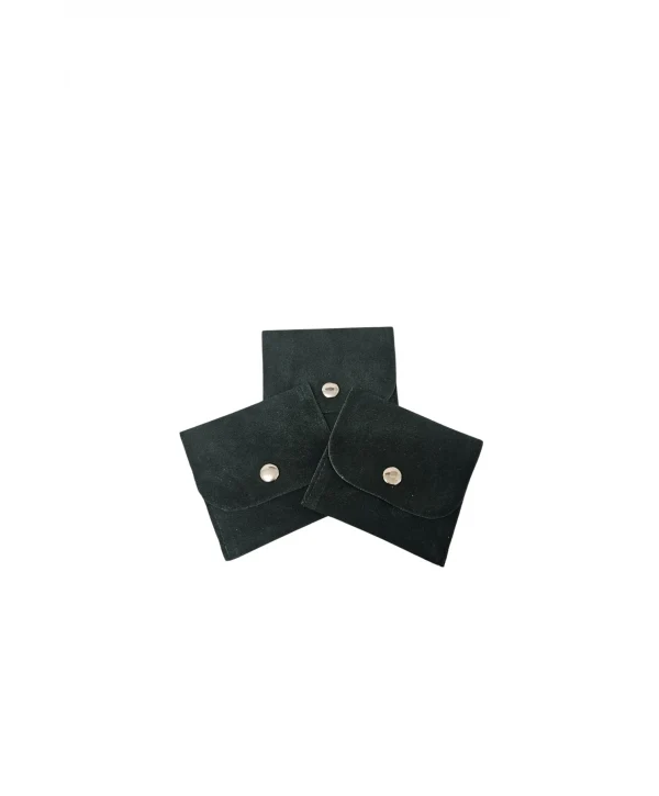 Kadife (SÜET) Zarf Kese Yeşil 25 Adet 7x7 cm Boy Takı, Altın Kesesi (ÇITÇITLI)