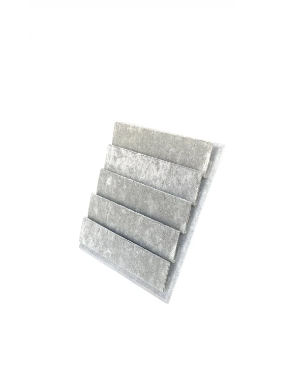 Küpelik Ayaklı Gri Süet Stand, Tabla Ve Düzenleyici (25 Çift) 16X20 Cm