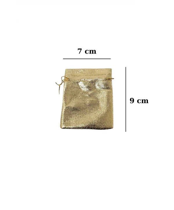 Lame 25 Adet 7X9 cm Boy Takı, Altın ve Hediye Kesesi(Altın)