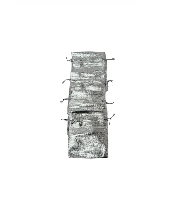 Lame 25 Adet 7X9 cm Boy Takı, Altın ve Hediye Kesesi(Gümüş)