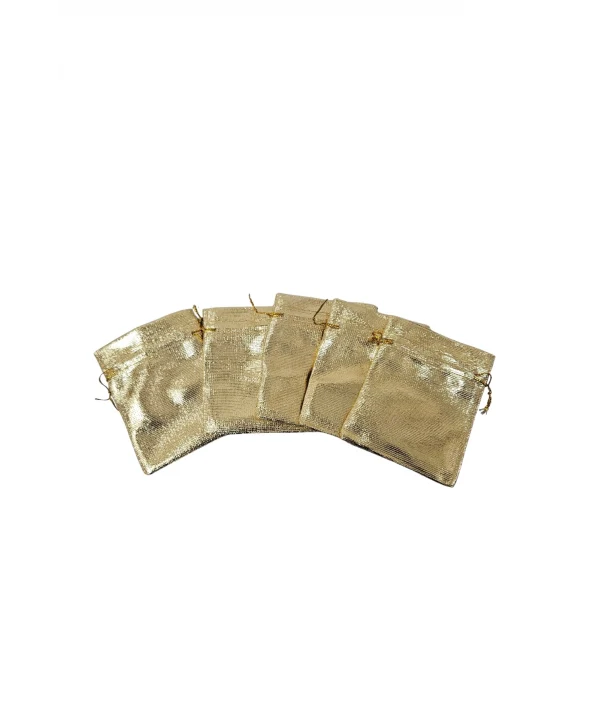 Lame 25 Adet 7X9 cm Boy Takı, Altın ve Hediye Kesesi(Altın)