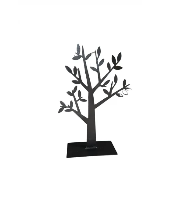 Metal Ağaç Kolye ve Zincir Standı (Siyah) Takı Düzenleme Organizatör (20 cm )