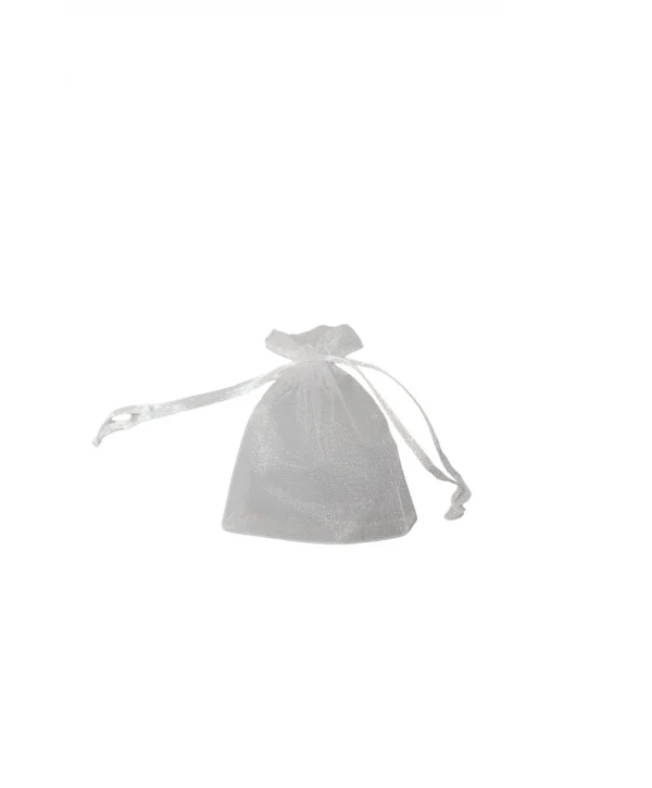 Organize tül Beyaz 25 Adet 7x9 cm Boy Takı, Altın ve Hediye Kesesi