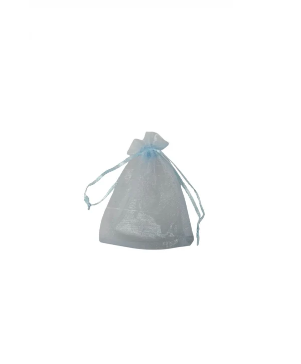 Organize tül Mavi 50 Adet 9x12 cm Boy Takı, Altın ve Hediye Kesesi