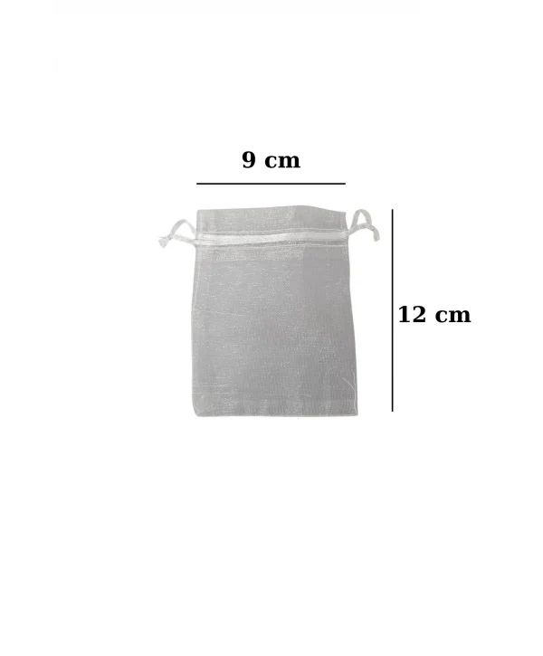 Organize tül Beyaz 50 Adet 9x12 cm Boy Takı, Altın ve Hediye Kesesi