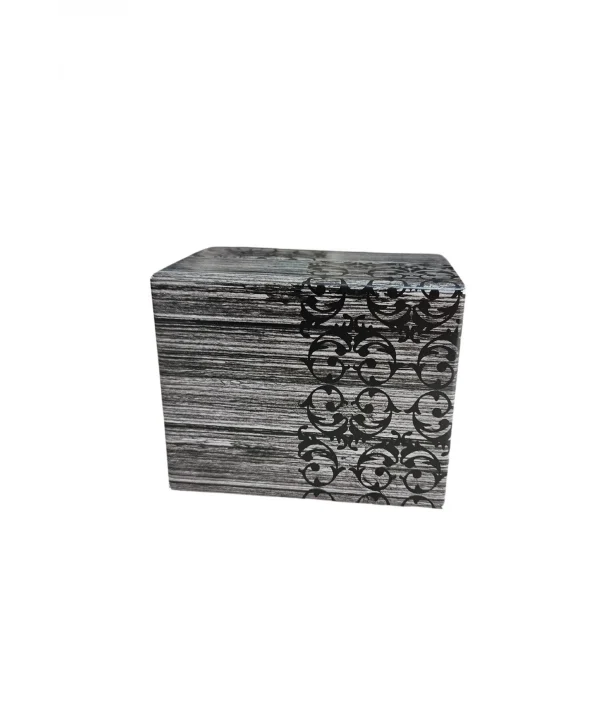 SARMAŞIK Gri Desenli Sert Karton Saat & Kelepçe Ve Bileklik Kutusu 6 Li Paket ( Içi Yastıklı)