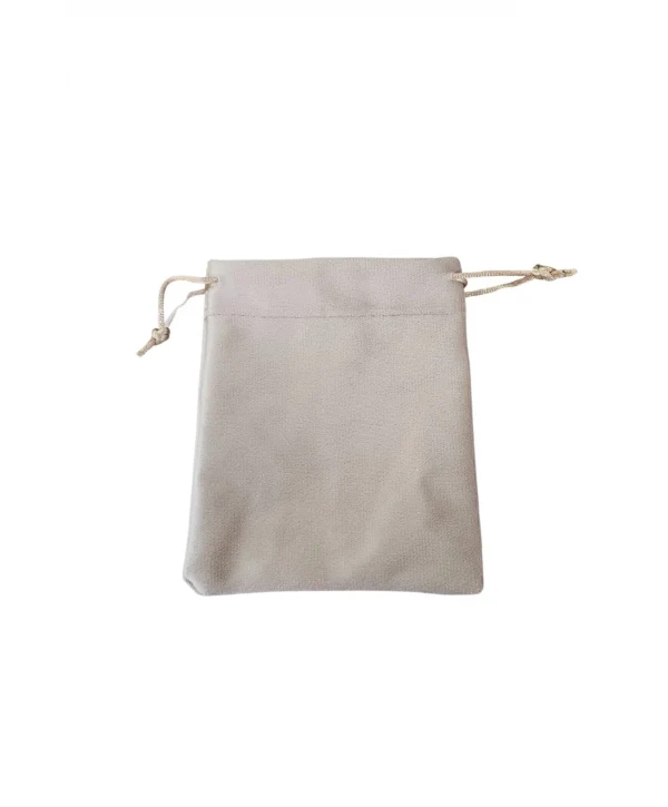 Soft Tay Tüyü Kese Krem 10 Adet 12x13 cm Takı, Altın Kesesi (ipli & Büzgülü)