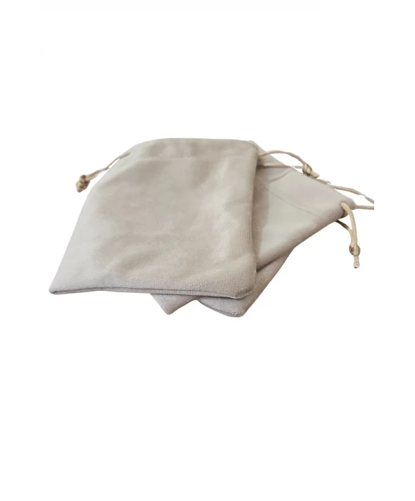 Soft Tay Tüyü Kese Krem 25 Adet 12x13 cm Takı, Altın Kesesi (ipli & Büzgülü)