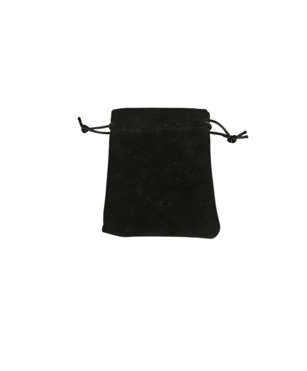 Süet & Kadife Duble Kese Siyah 10 Adet 9x12 cm Takı, Altın Kesesi (ipli & Büzgülü)